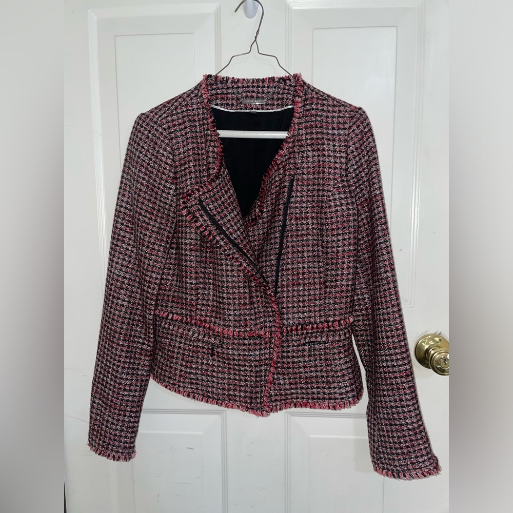 Zip up suit jacket
